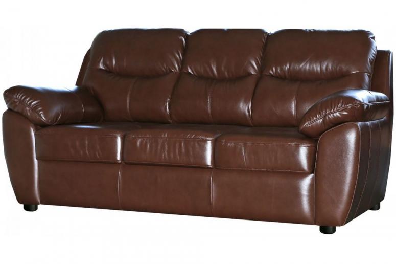 Трехместный кожаный диван «Плаза» (3м)