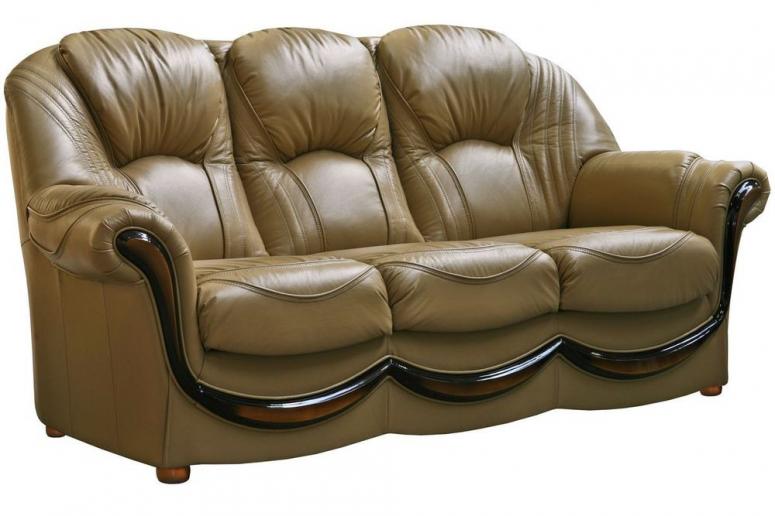 Трёхместный кожаный диван «Дельта» (3м)