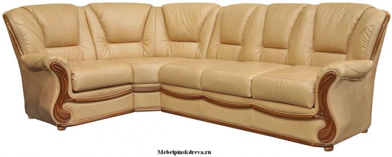 Угловой кожаный диван «Изабель 2» (3мL/R901R/L) 